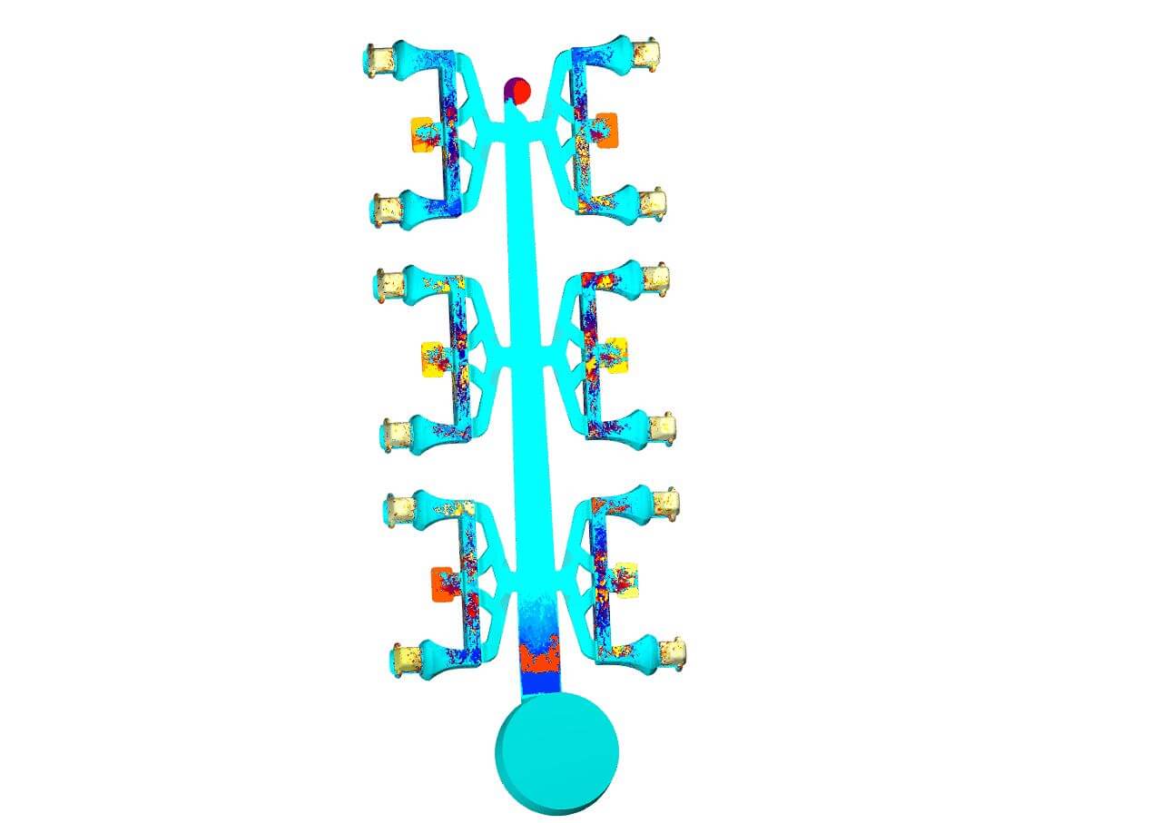 تدفق قوالب الصب بالقالب
