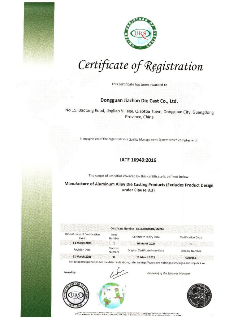 IATF16949-certificate