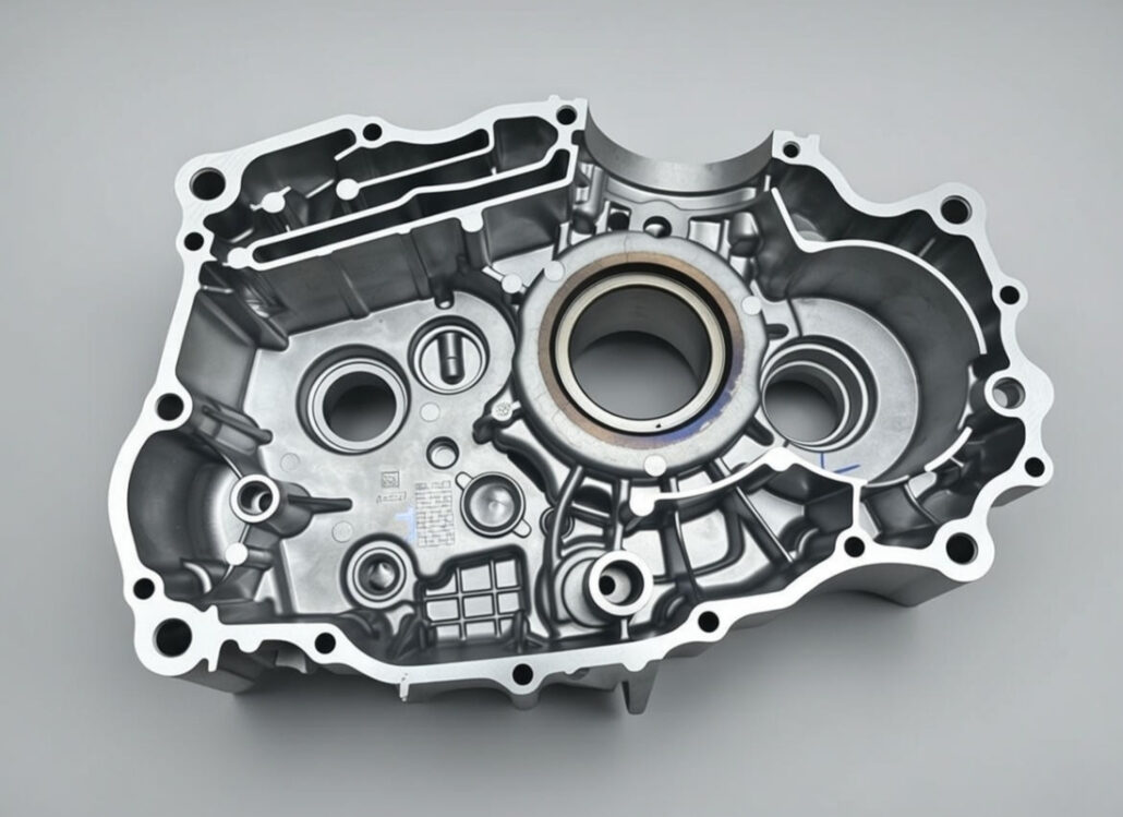 Engine cover casting for motorcycle