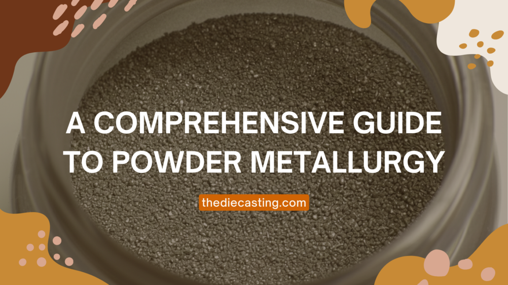 Top-down view of a container filled with fine, shimmering grey metallic powder used in the first stage of powder metallurgy production